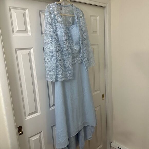 HY 2 Piece High Low Mother of The Bride Dress for Wedding /Formal Dresses Jewel - Picture 3 of 10